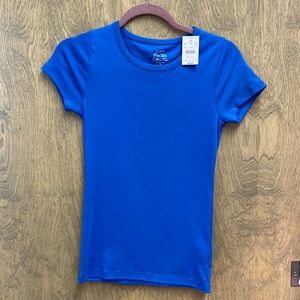 Blue fitted tee